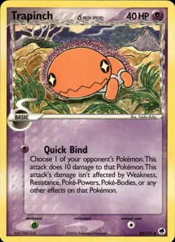 Trapinch Delta Species Common Dragon Frontiers 69/101 Psychic Normal Pokemon Car - Image 1