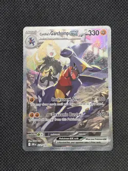 Pokemon Cynthia's Garchomp ex 232/182 Destined Rivals SIR - DAMAGED - Image 1