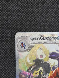 Pokemon Cynthia's Garchomp ex 232/182 Destined Rivals SIR - DAMAGED - Image 2