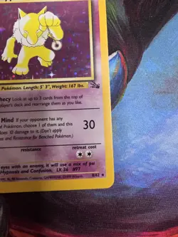 POKEMON FOSSIL HYPNO 8/62 RARE UNLIMITED HOLO LP - Image 4