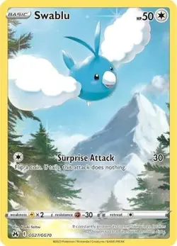 Swablu GG27/GG70: Crown Zenith: Galarian Gallery Pokemon TCG Near Mint - Image 1
