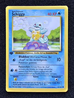 VLP-NM POKEMON SCHIGGY (SQUIRTLE) 1st Edition German WOTC 63/102 - Image 1