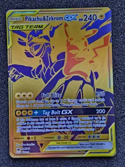 NM POKEMON PIKACHU & ZEKROM GX Black Star Promo Card SM248 - Image 1