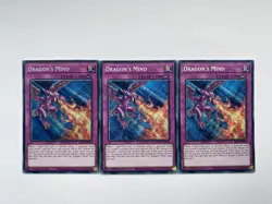 YUGIOH DRAGON'S MIND SECRET RARE NM RA05-EN082 x3 PLAYSET - Image 1