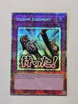 Solemn Judgment RA05-EN124 Starlight Rare Yugioh 1st Edition Rarity Collection 5 - Image 1