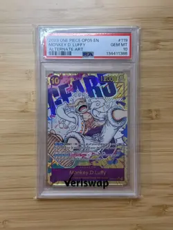 Monkey D. Luffy PSA 10 One Piece OP05-119 Gear 5 Alternate Art English Gem Mint - Image 1