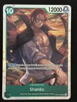 Shanks (028) SR Carrying On His Will OP13-028 LP-NM One Piece Card - Image 1