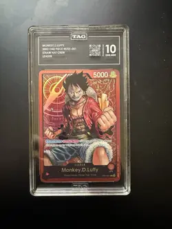 MONKEY.D.LUFFY 2022 ONE PIECE #ST01-001 STRAW HAT CREW LEADER TAG 10 - Image 1