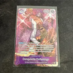 Bandai One Piece Donquixote Doflamingo OP14-069 Character Card Alt Art - Image 1