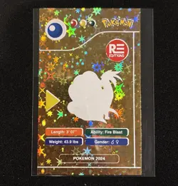 RARE FULL ART POKEMON POKEDEX GOLD CARD #038 NINETALES LOW POP 🏆 🌟 - Image 2