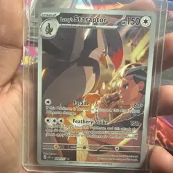 Pokemon Larry's Staraptor Full Art Holo Card 249/217 ASC Rare 150 HP 150 Attack - Image 1