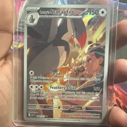 Pokemon Larry's Staraptor Full Art Holo Card 249/217 ASC Rare 150 HP 150 Attack - Image 2