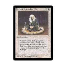 WOTC MtG Beta Circle of Protection: Blue (C) NM - Image 1