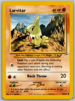 Larvitar Neo Destiny 070/105 LP-NM Pokemon Card - Image 1