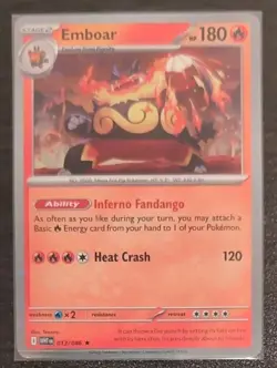 Emboar 13/086 Holo Rare White Flare Pokemon TCG Card - Image 3