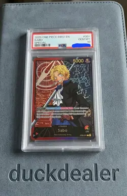 One Piece Card Game – Leader Sabo EB02 OP05 001 – PSA 10 GEM MINT – English - Image 1