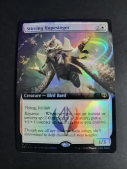 Stirring Hopesinger (Extended Art Foil) Rare MTG Secrets of Strixhaven - Image 1
