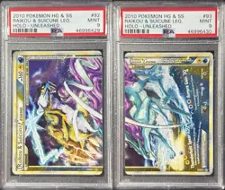 Pokemon Raikou & Suicune LEGEND 92/95 93/95 HGSS Unleashed Sequential Set PSA 9 - Image 2
