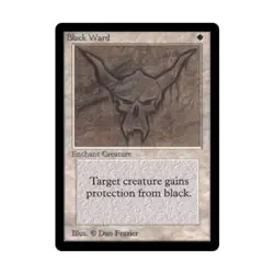 WOTC MtG Beta Black Ward (U) EX - Image 1