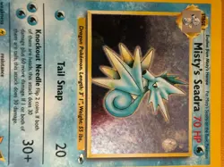 Misty’s Seadra 9/132 Pokemon Holo Rare Gym Heroes WOTC LP+ - Image 2