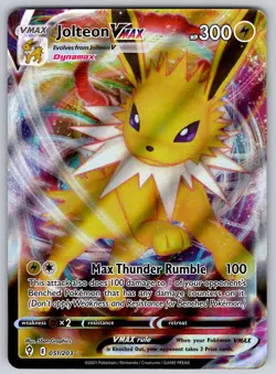 Jolteon VMAX 051/203 Evolving Skies NM Pokemon VMAX Rare - Image 1