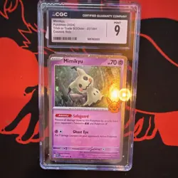 Pokemon Mimikyu 037/091 Trick or Trade BOOster 2024 Cosmos Holo CGC 9 - Image 1