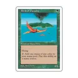 WOTC MtG 5th Ed Birds of Paradise (R) EX - Image 1