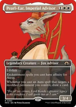 Pearl-Ear, Imperial Advisor (Borderless) - Near Mint MTG Modern Horizons 3 - Image 1
