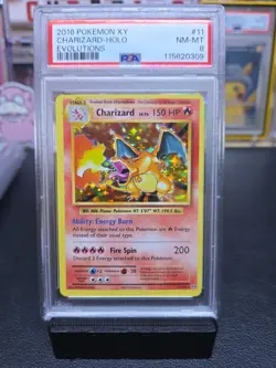 2016 POKEMON XY EVOLUTIONS #11 CHARIZARD-HOLO PSA 8 - Image 1