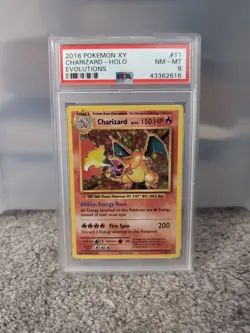Pokemon TCG XY Evolutions 2016 Charizard Holo Rare PSA Grade 8 - Image 1