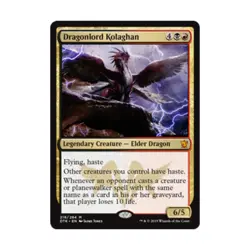 WOTC MtG Dragons of Tarkir Dragonlord Kolaghan (MR) EX - Image 1