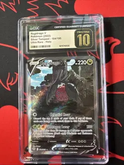CGC Pristine 10 Regidrago V Silver Tempest 184/195 Alternate Art Pokemon Card - Image 1
