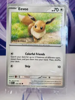 Pokemon TCG Eevee 133/165 Pokemon Together Sealed Promo Card UK seller gorgeous! - Image 2