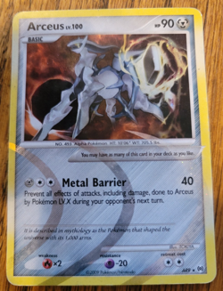 Pokemon TCG Arceus AR9 Platinum Holo Rare Card - Image 1