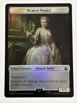 MTG Doctor Who Human Noble/Alien Salamander Token Foil 0007/0016 NM - Image 1