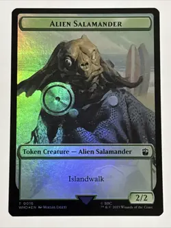 MTG Doctor Who Human Noble/Alien Salamander Token Foil 0007/0016 NM - Image 2