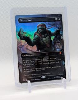 MTG - Waste Not - FOIL Borderless Promo #132 - Commander: TMNT NM - Image 1
