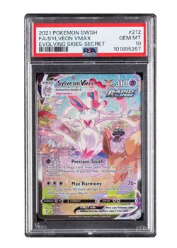 Pokemon TCG Sylveon VMAX 212/203 SWSH07 Evolving Skies Secret Rare PSA 10 2021 - Image 1