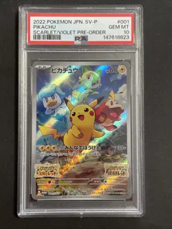 PIKACHU 001/SV-P SCARLET & VIOLET PRE-ORDER SV PROMO POKEMON JAPANESE PSA 10 - Image 1