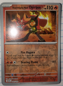 Pokemon TCG Hearthflame Mask Ogerpon Destined Rivals SV10 044/182 Reverse Foil - Image 1