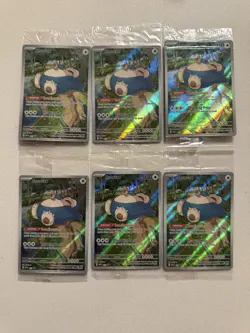 SEALED Pokemon Snorlax SV089/SV122 Black Star Promo, Lot of (6) cards - Image 1