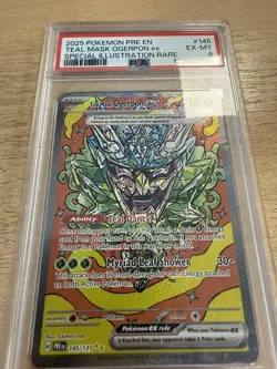 2025 Pokemon Prismatic Evolutions Teal Mask Ogerpon EX SIR PSA 6 - Image 3
