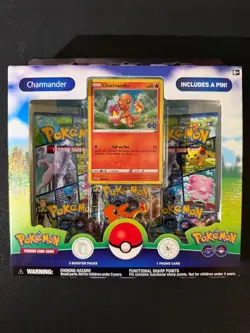 3 Pokemon Go Pin Collection Box Lot Bulbasaur Charmander Squirtle Factory Sealed - Image 2