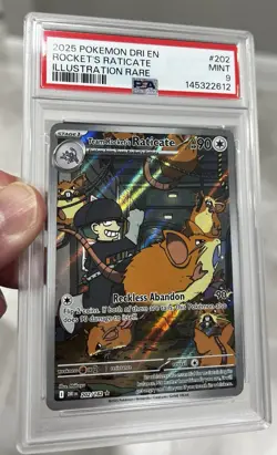2025 Pokemon Destined Rivals Team Rockets Raticate 202/182 PSA 9 MINT - Image 3