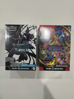 Pokemon TCG Mega Evolution Phantasmal Flames & Black Bolt Booster Bundle - Image 1