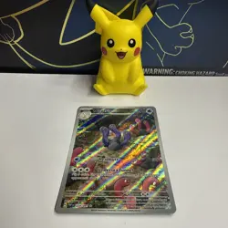 Pokemon TCG Wugtrio 224/091 Illustration Rare Paldean Fates NM - Image 1