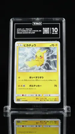 TAG 10 GEM MINT Japanese Pokemon 2019 Pikachu 016/049 Dream League - SM11b - Image 1