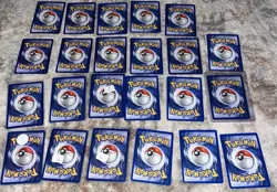 28 Vintage Pokemon First Edition Commons Lot MP/HP (Kabuto, Gastly, Rapidash) - Image 2