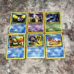 28 Vintage Pokemon First Edition Commons Lot MP/HP (Kabuto, Gastly, Rapidash) - Image 3