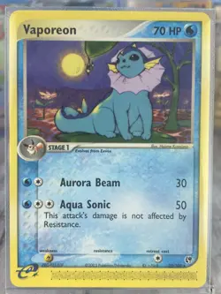 Pokemon TCG Vaporeon 25/100 - EX Sandstorm None-Holo Rare (NM) - Image 1